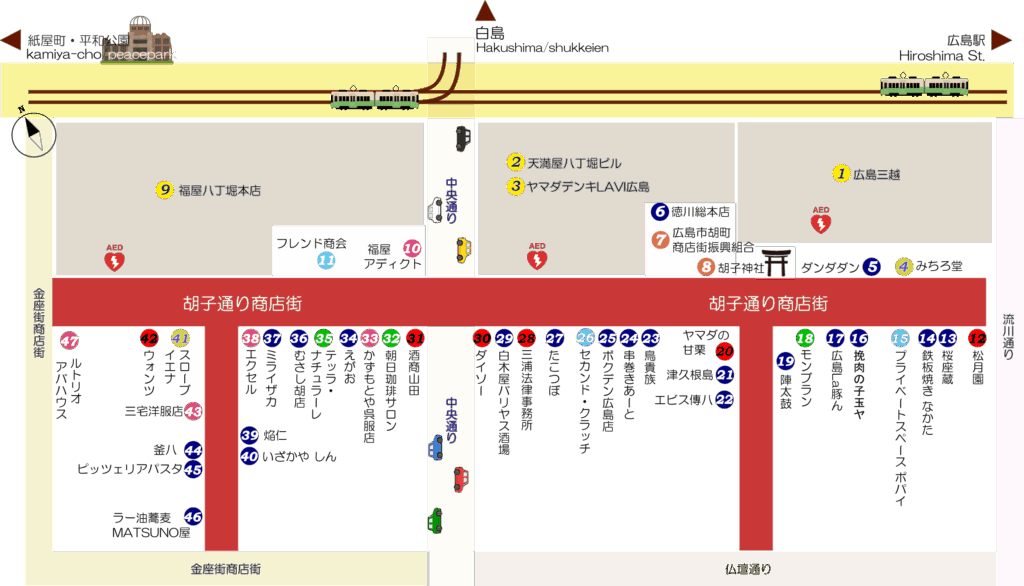 えびす町商店街　商店街MAP